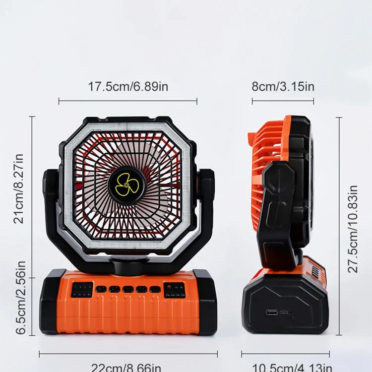 WG353 Outdoor Camping Hook Tent Desktop Fan 20000mAh Battery(Black) - Image 6