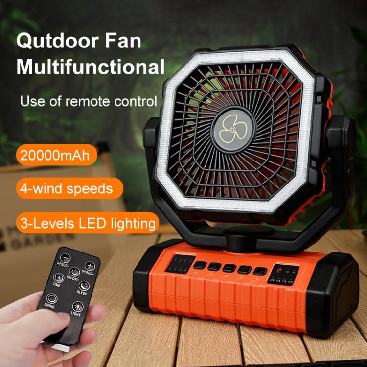 WG353 Outdoor Camping Hook Tent Desktop Fan 20000mAh Battery(Green) - Image 8