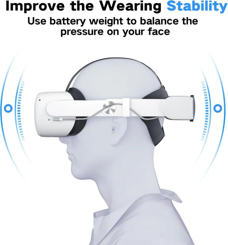 WG38 VR Head Strap with 1000mAh Battery, Model:For Meta Quest 2 - Image 6