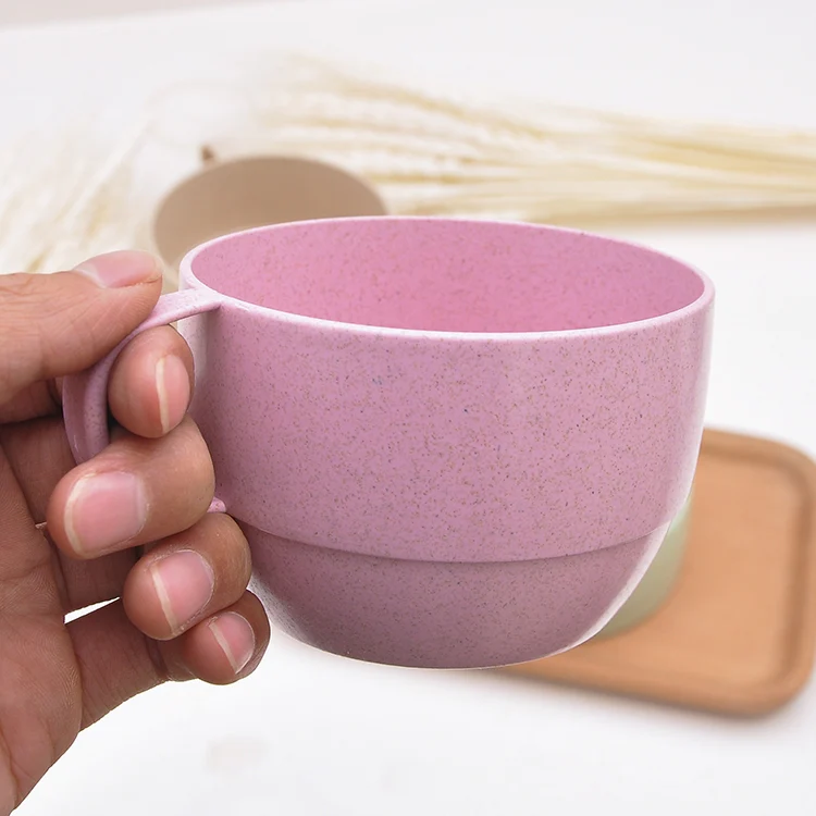 Wheat Straw Coffee Cup Tea Milk Breakfast Cups(Beige) - Image 5