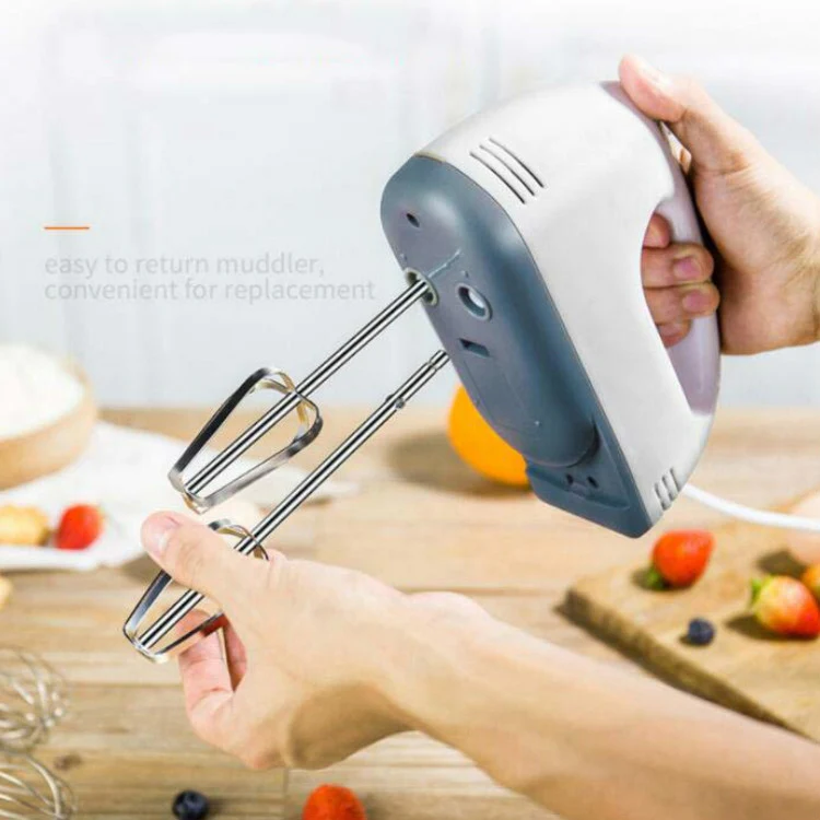 Whisk Electric Household Mini Whisk Baking Small Whipped Cream Machine, Specification:EU Plug+4 Stirring Rods - Image 5
