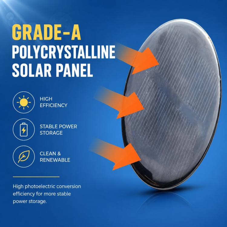 Wide Brim Solar Fan Hat with Smart LED Power Display Type-C Rechargeable UV Sun Cap 300mAh(Round Beige) - Image 6