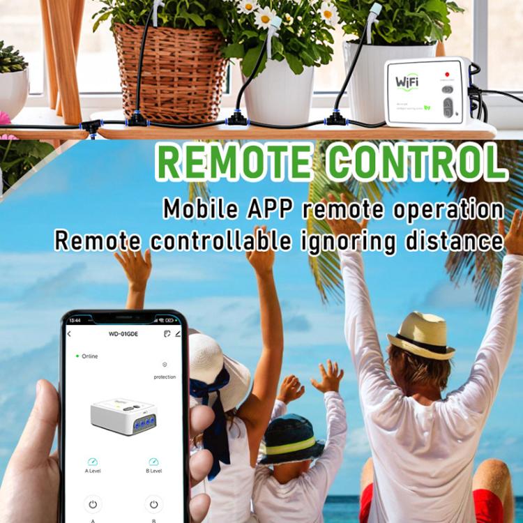 WIFI Smart Dual-Pump Automatic Watering System Cell Phone Remote Control Watering Device, Spec: Adjustable Drip Arrow USB - Image 4