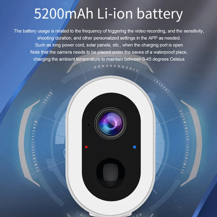 WiFi Tuya Smart Version HD Low Power Consumption Battery Camera, EU Plug, Memory Card:Without Memory(White) - Image 11