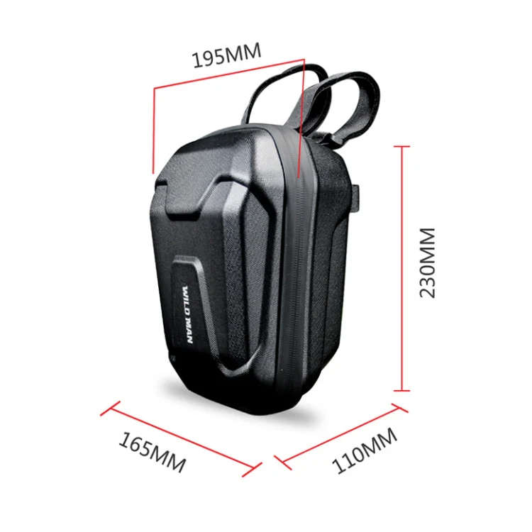 Wild Man Ts9 For Scooter / Bicycle Universal Waterproof Pu + Eva Hard Shell Front Bag with Reflective Warning, Capacity: 2.5l - Image 4