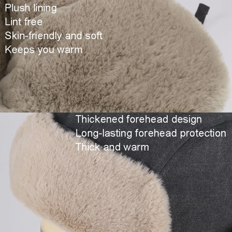 Windproof Padded Thickened Snow Hat Cold Protective Ear Hat, Size: One Size(Black) - Image 5