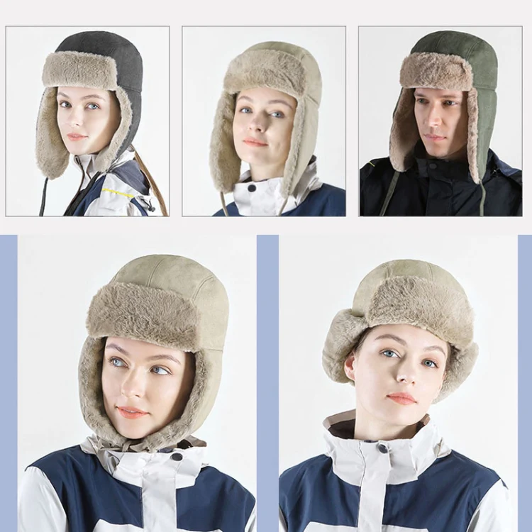 Windproof Padded Thickened Snow Hat Cold Protective Ear Hat, Size: One Size(Black) - Image 7