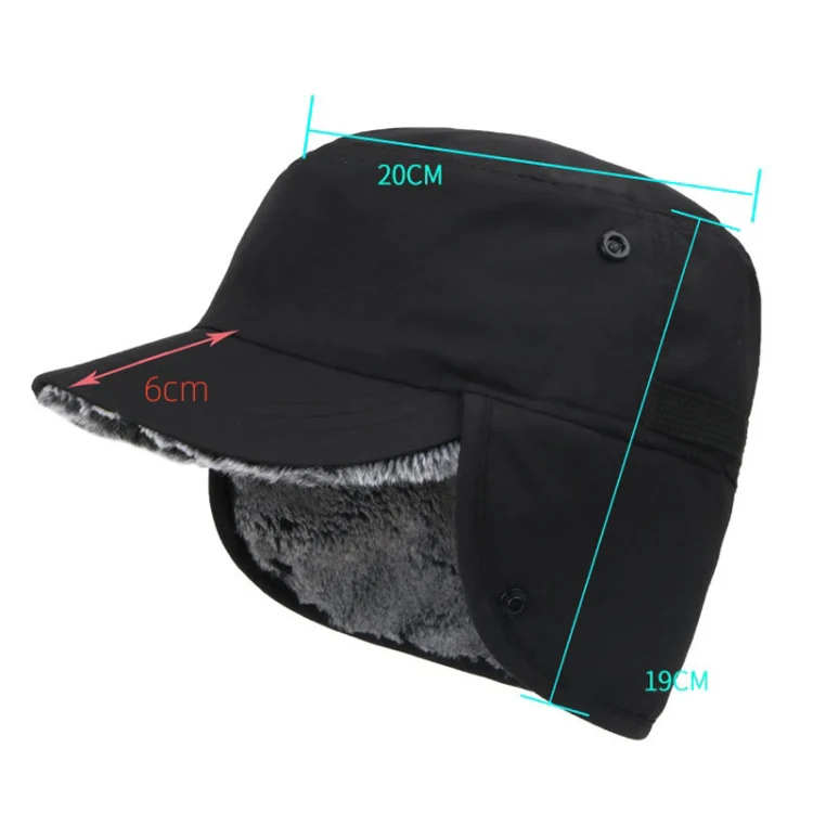 Winter Ear Protection Ski Hat Cold Prevention Windproof Hat Thicken Warm Peaked Hat, Size: L 58-60cm(Orange Red) - Image 2