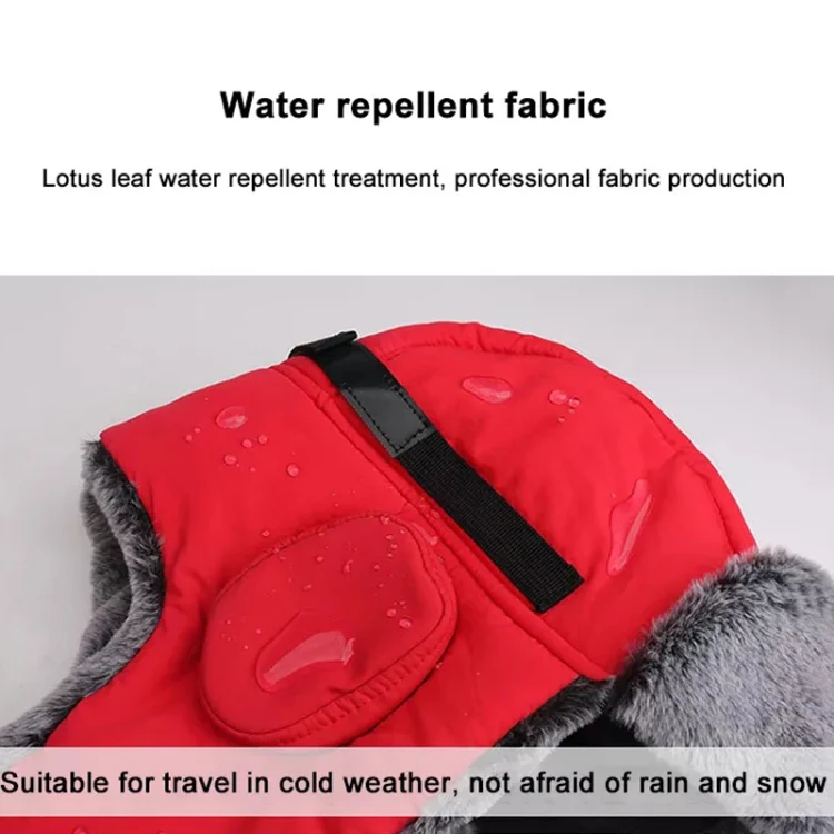 Winter Keep Warm Hat Outdoor Anti-Chilled Waterproof And Velvet Thickened Ski Hat, Size: L 58-60cm(Orange Red) - Image 4