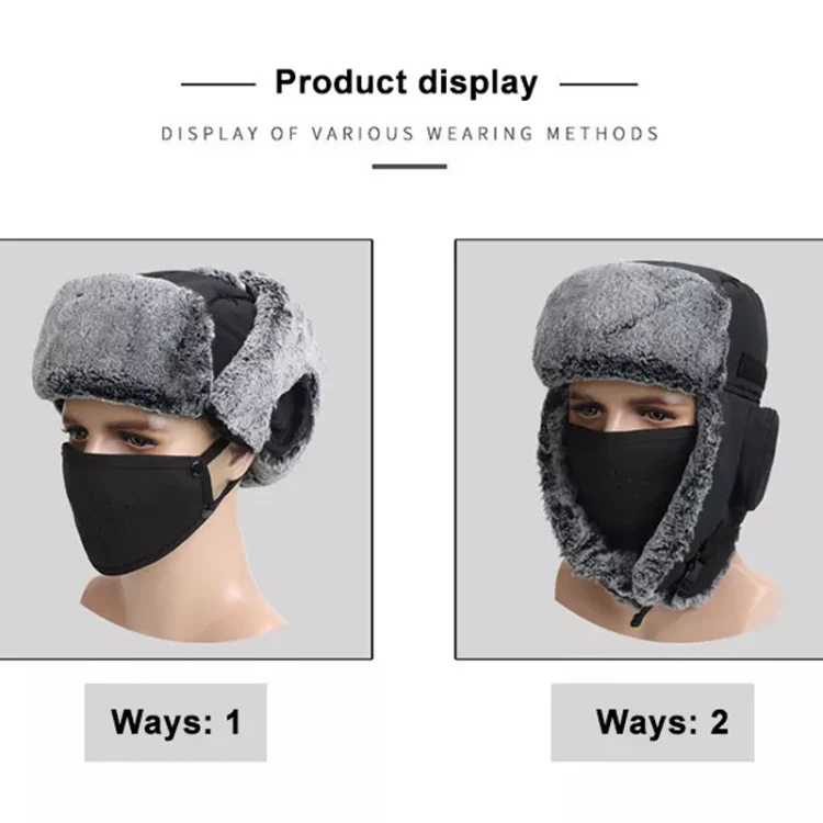 Winter Keep Warm Hat Outdoor Anti-Chilled Waterproof And Velvet Thickened Ski Hat, Size: L 58-60cm(Orange Red) - Image 9