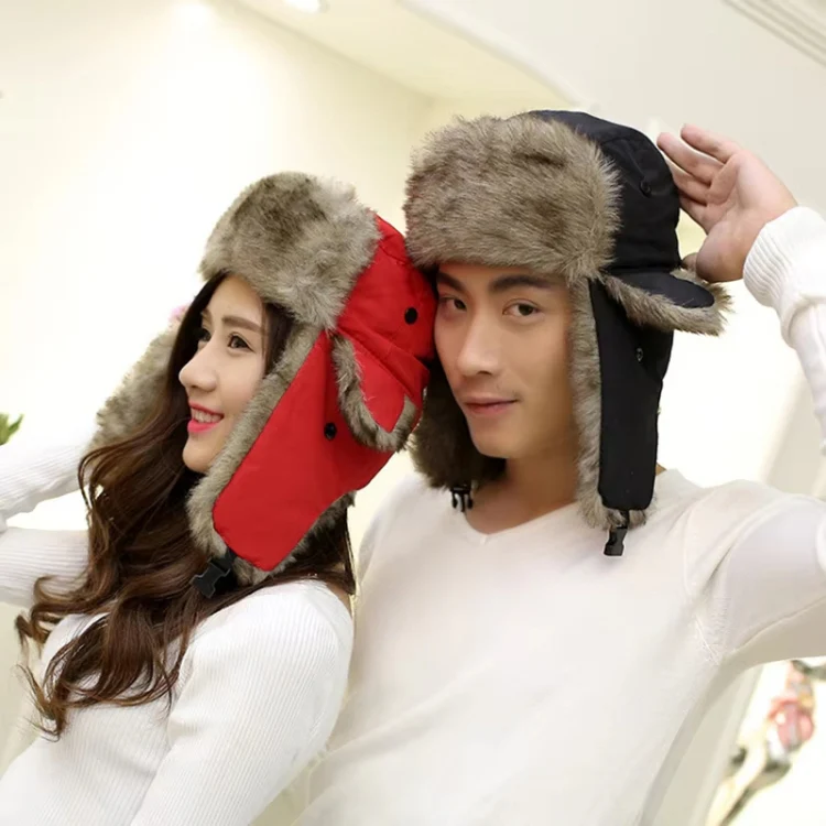 Winter Waterproof Warm Hat Outdoor Ear Protection Hat Ski Cap(Red) - Image 2