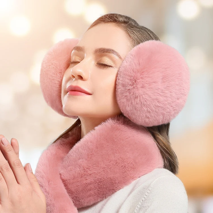 Winter Women Cute Earmuffs Soft Fluffy Warm Earmuffs Adult Children Students Ear Warmer, Size: 14cm Small(Gray) - Image 8