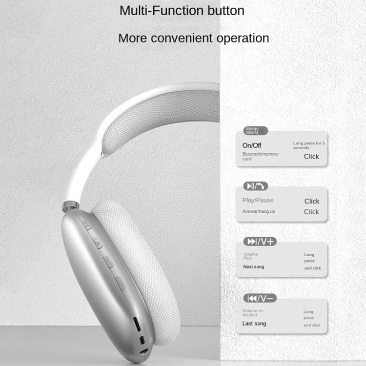 Wireless Bluetooth Headphones Noise Reduction Stereo Gaming Headset(Blue) - Image 7