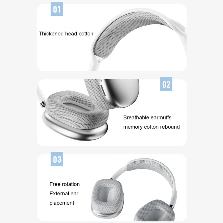 Wireless Bluetooth Headphones Noise Reduction Stereo Gaming Headset(Blue) - Image 9