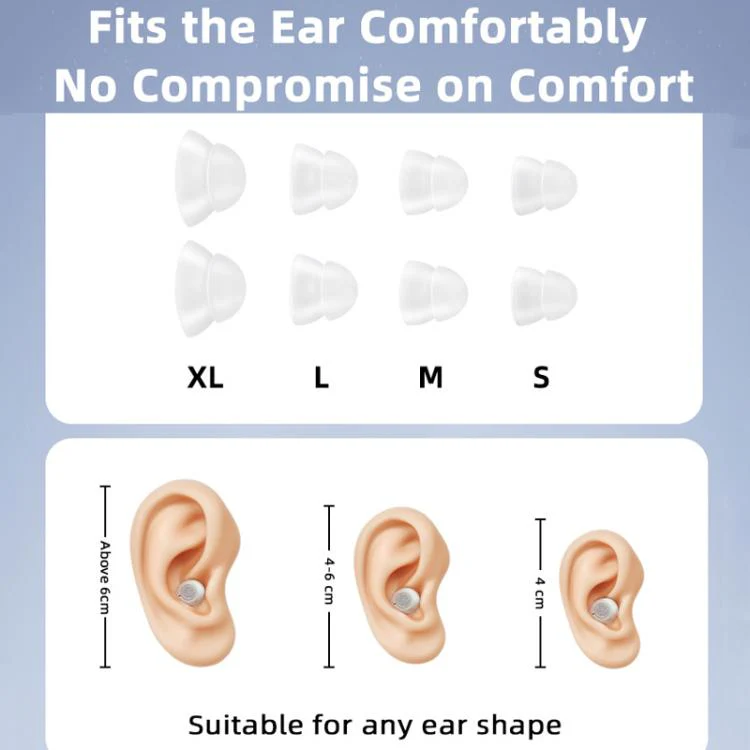 Wireless Invisible Hearing Aid With Digital Display Charging Case & Touch Control Skin Color+Black Case - Image 7