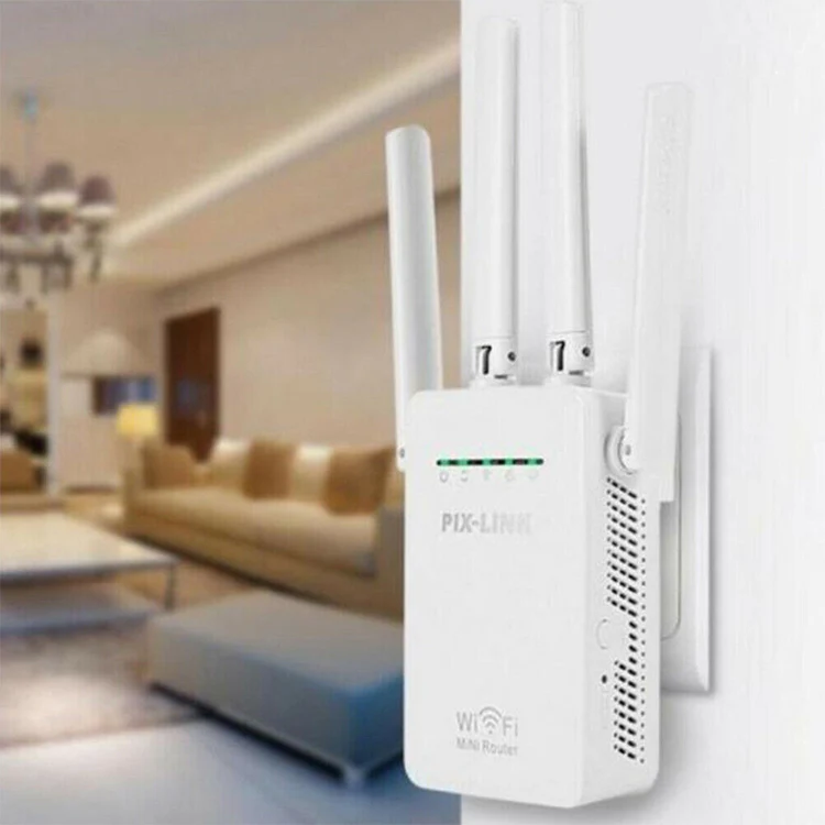 Wireless Smart WiFi Router Repeater with 4 WiFi Antennas, Plug Specification:EU Plug(Black) - Image 8
