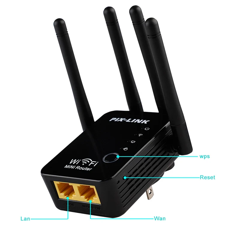 Wireless Smart WiFi Router Repeater with 4 WiFi Antennas, Plug Specification:EU Plug(White) - Image 4