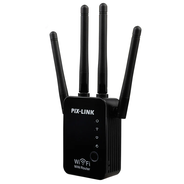Wireless Smart WiFi Router Repeater with 4 WiFi Antennas, Plug Specification:UK Plug(Black) - Image 2