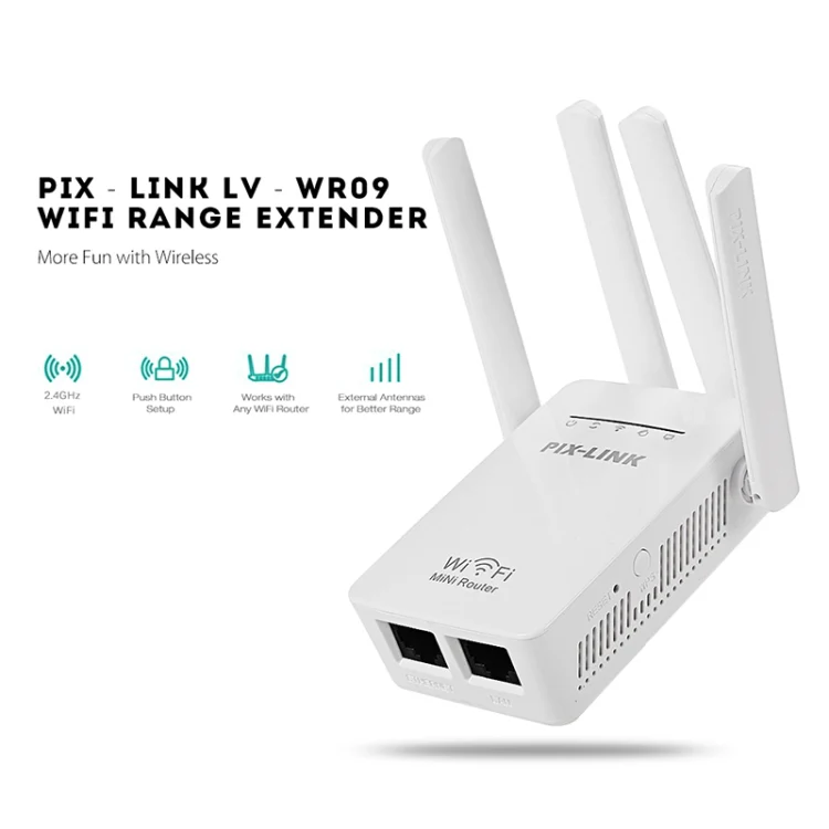 Wireless Smart WiFi Router Repeater with 4 WiFi Antennas, Plug Specification:UK Plug(White) - Image 4