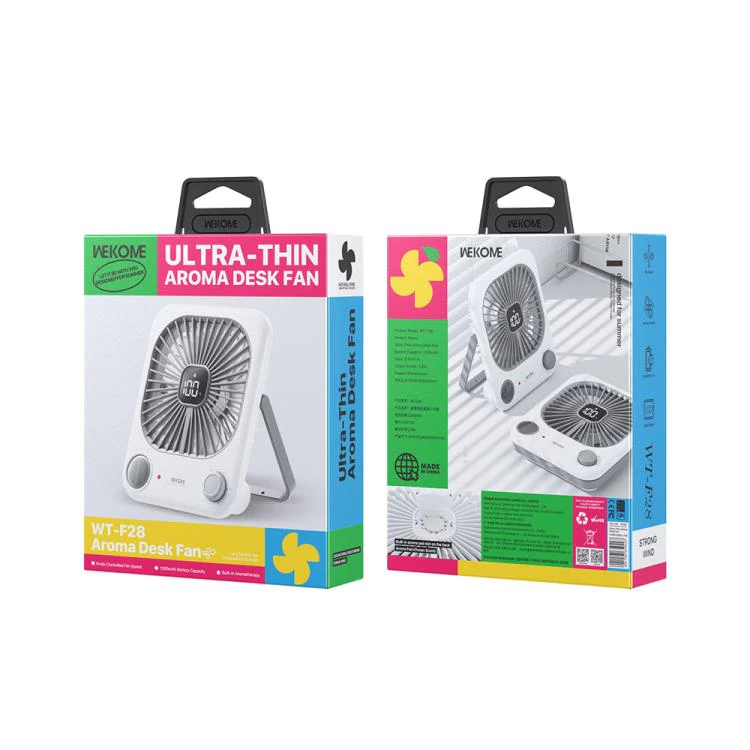 WK WT-F28 Ultra-Thin Aroma Desk Fan(White) - Image 5
