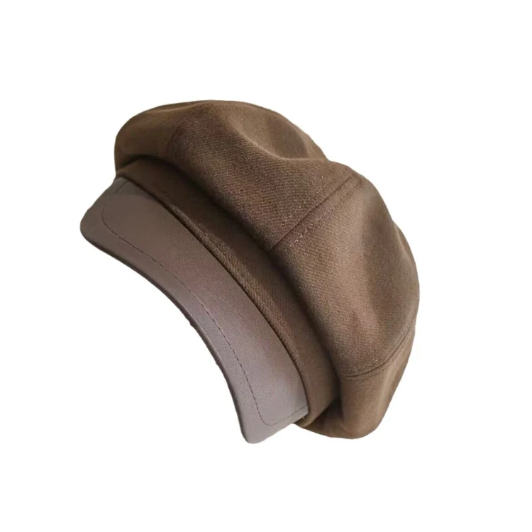 Women Beret Autumn Literary Retro Newsboy Hat Octagonal Girl Cap, Size: Free Size(Beige) - Image 2