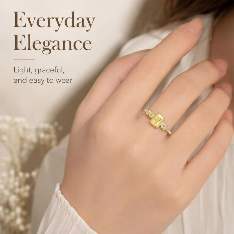 Women Geometric Square Inlaid Cubic Zirconia Ring, Size:No.6 - Image 7