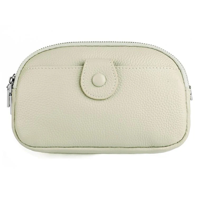 Women Large Capacity Genuine Leather Crossbody Bag(Apricot)