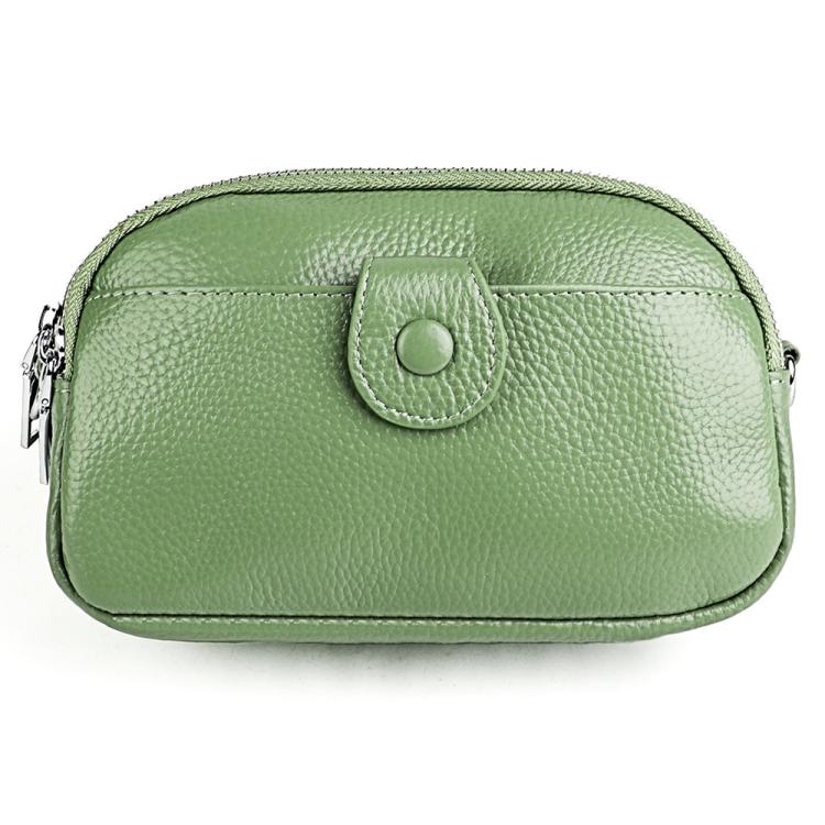 Women Large Capacity Genuine Leather Crossbody Bag(Light Green)