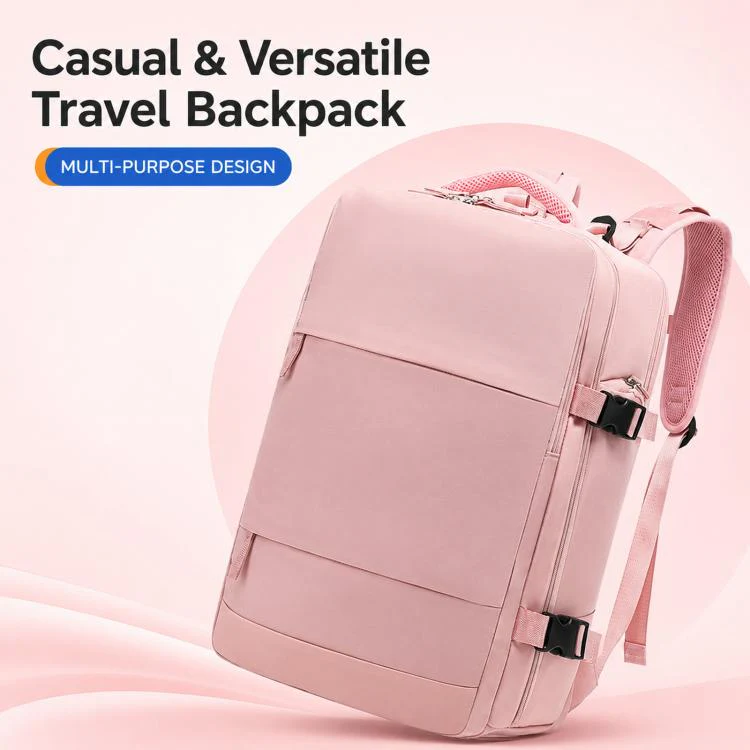 Women Men Travel Backpack Carry-On with Laptop Compartment & USB Port, Shoe Storage, Wet/Dry Separation, Waterproof Large Capacity Daypack(2210 Light Blue) - Image 2