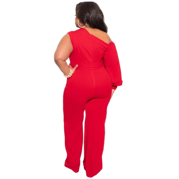 Women Plus Size Sweatpants Wide Leg Pants (Color:Red Size:XXXXL) - Image 3