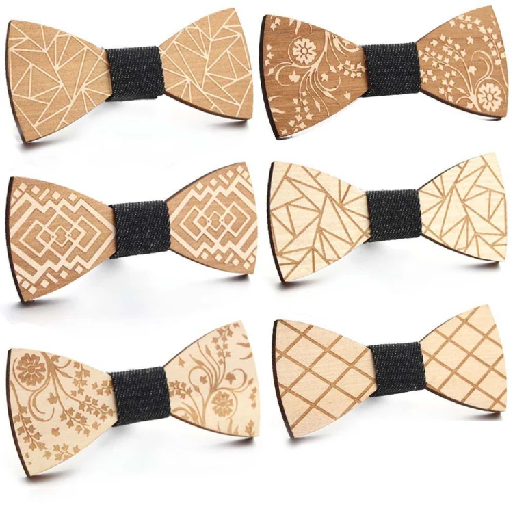 Wooden Bow Tie Men Handmade Bow Tie, Color: Backstrack - Image 2