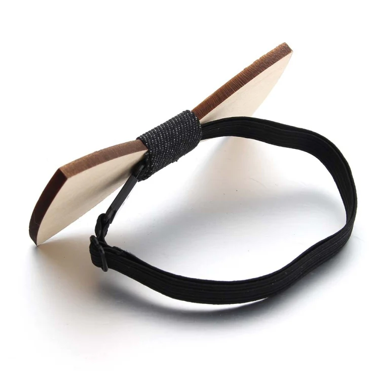 Wooden Bow Tie Men Handmade Bow Tie, Color: Flower Grass Sun Pattern - Image 5