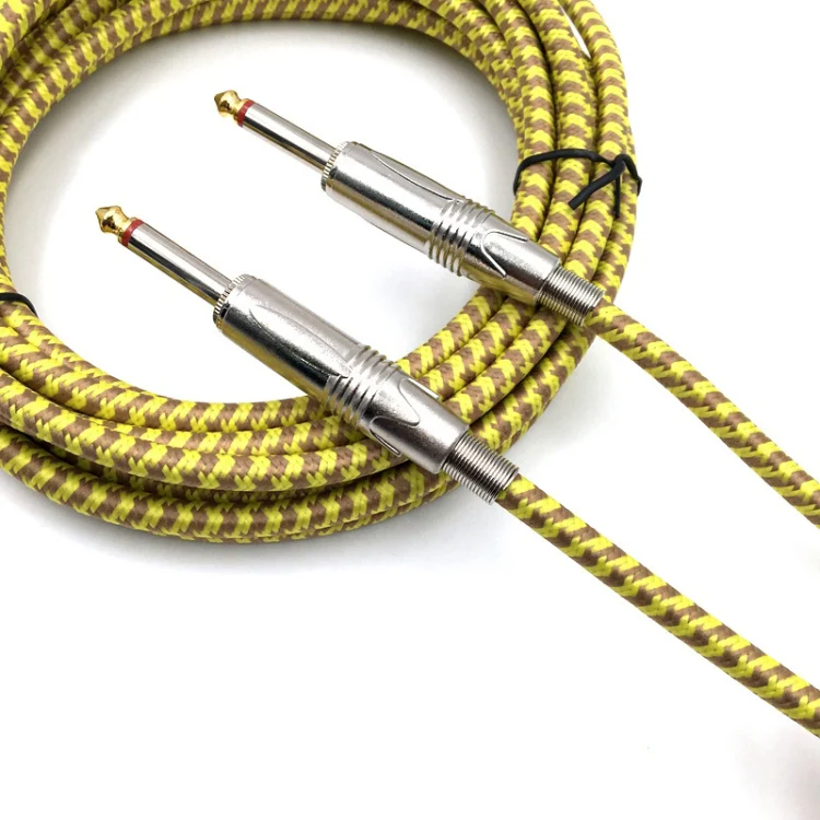 Wooden Guitar Bass Connection Cable Noise Reduction Braid Audio Cable, Cable Length: 10m - Image 2