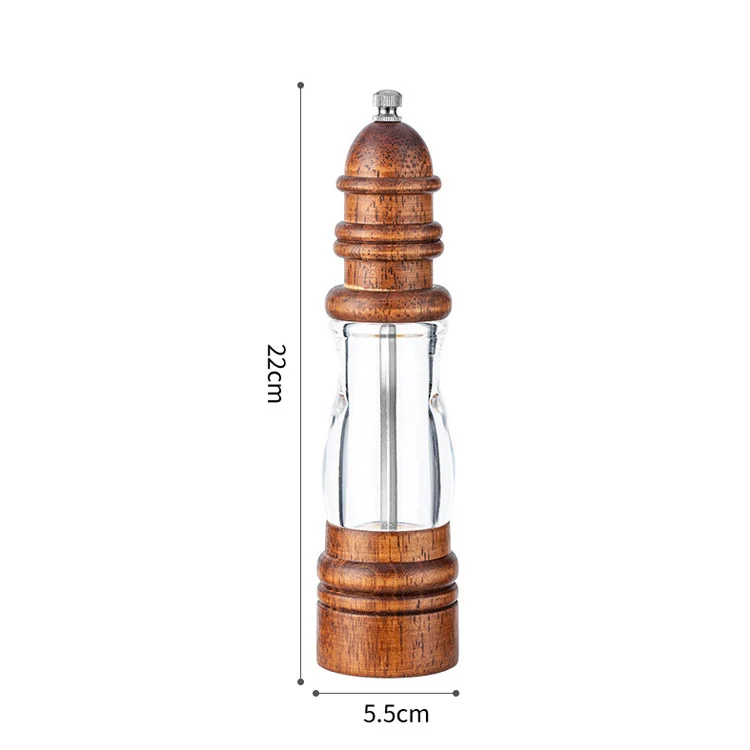 Wooden Lighthouse Shape Pepper Grinder Household Manual Sea Salt Grinding Tool, Specification: 8 inch - Image 3