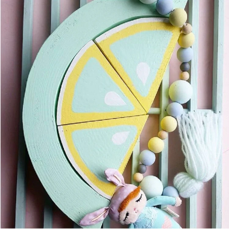 Wooden Orange Blocks Children Room Children Clothing Store Decoration Photography Props - Image 5