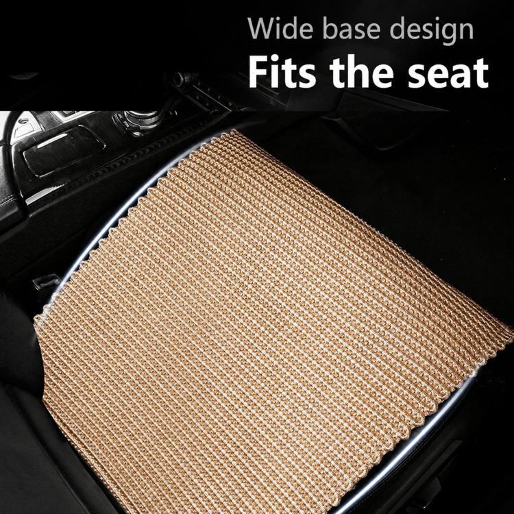Woven Ice Silk Cooling Car Seat For Summer Breathable Front Seat Pads(Coffee) - Image 3