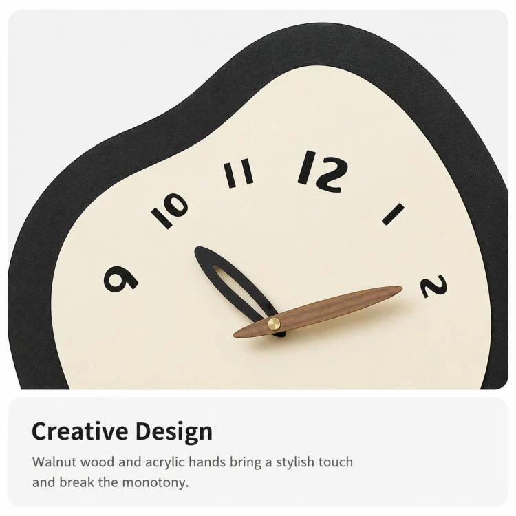 wozoom Irregular Pendulum Wall Clock Silent Quartz Clock For Living Room Decor, Spec: Swinging Large - Image 8