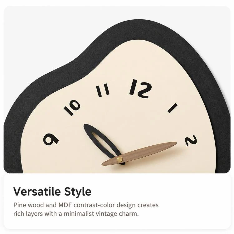 wozoom Irregular Pendulum Wall Clock Silent Quartz Clock For Living Room Decor, Spec: Swinging Large - Image 9