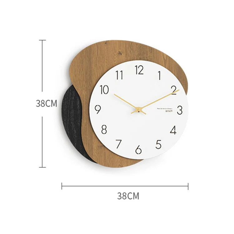 wozoom Modern Wall Clock Silent Wooden Living Room Decorative Clock(Natural Wood Color) - Image 10