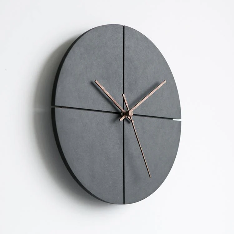 wozoom Silent Modern Wood Pointer Decorative Wall Clock(Black B) - Image 3