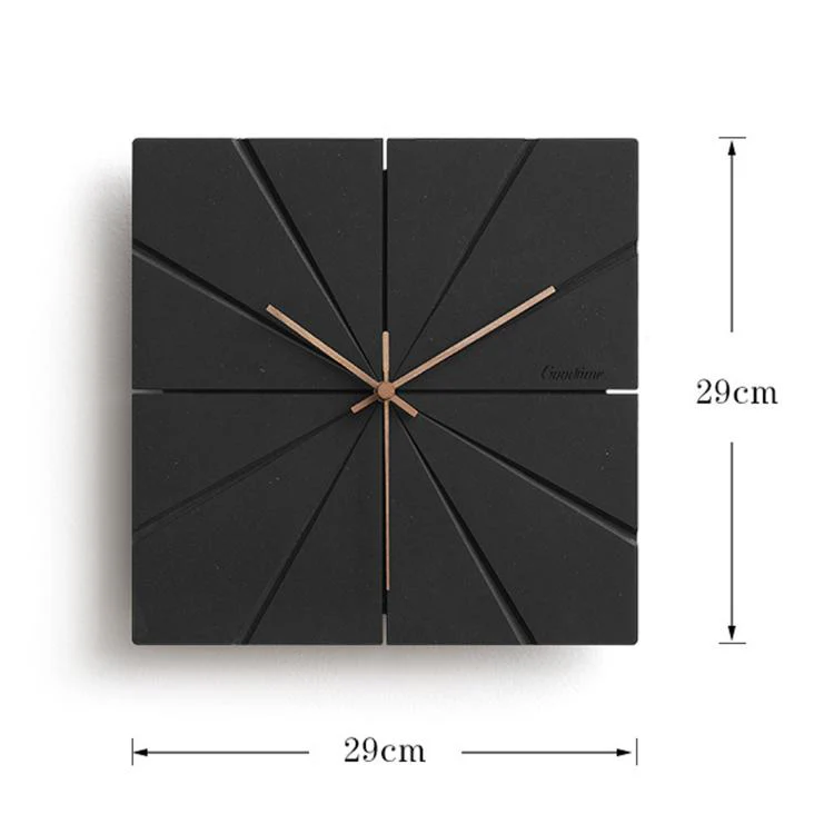 wozoom Silent Modern Wood Pointer Decorative Wall Clock(Black D) - Image 11
