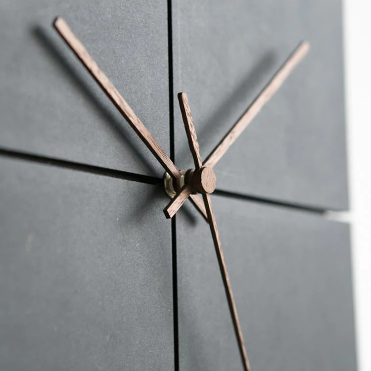 wozoom Silent Modern Wood Pointer Decorative Wall Clock(Black D) - Image 7