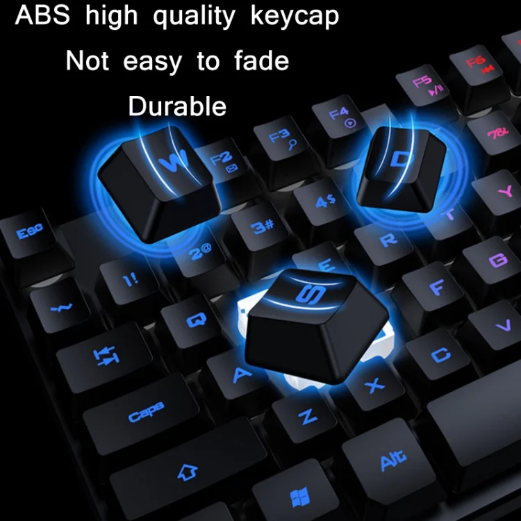 X-L SWAB GX50 Computer Manipulator Feel Wired Keyboard + Macro Programming Mouse, Color: Black Ice Blue - Image 4