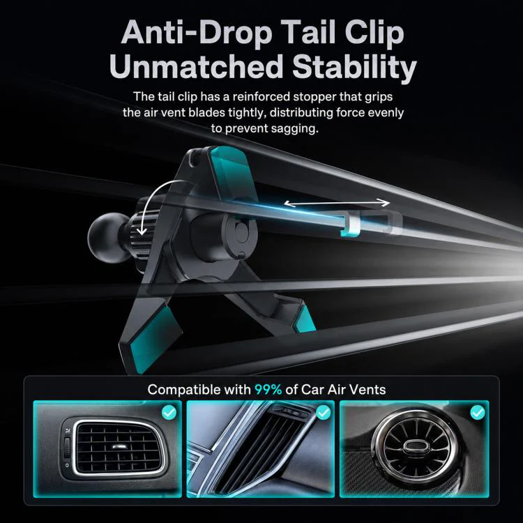 X06 Foldable Screen 15W Wireless Charger Rotating Navigation Bracket(Grey Bracket + Tripod) - Image 10