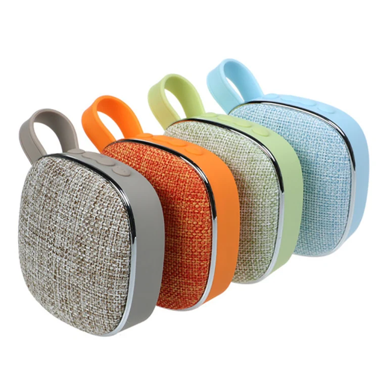 X25new Cloth Texture Square Portable Mini Bluetooth Speaker, Support Hands-free Call & TF Card & AUX(Blue) - Image 2