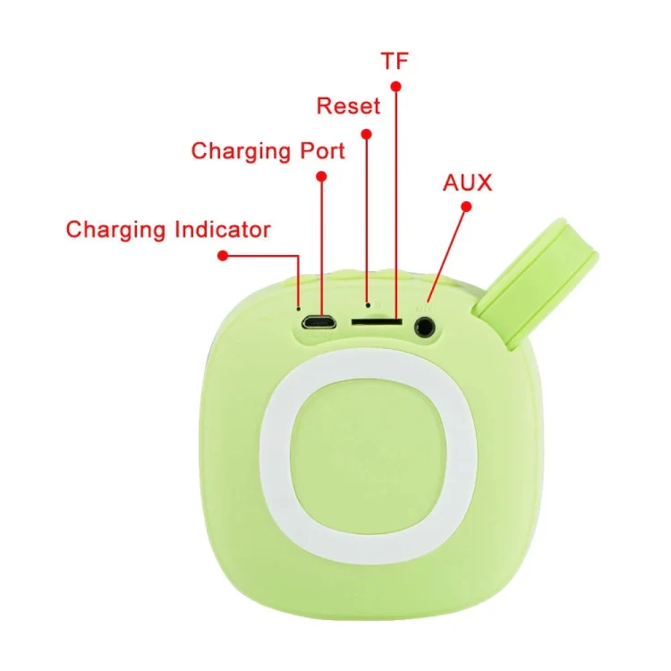 X25new Cloth Texture Square Portable Mini Bluetooth Speaker, Support Hands-free Call & TF Card & AUX(Blue) - Image 5