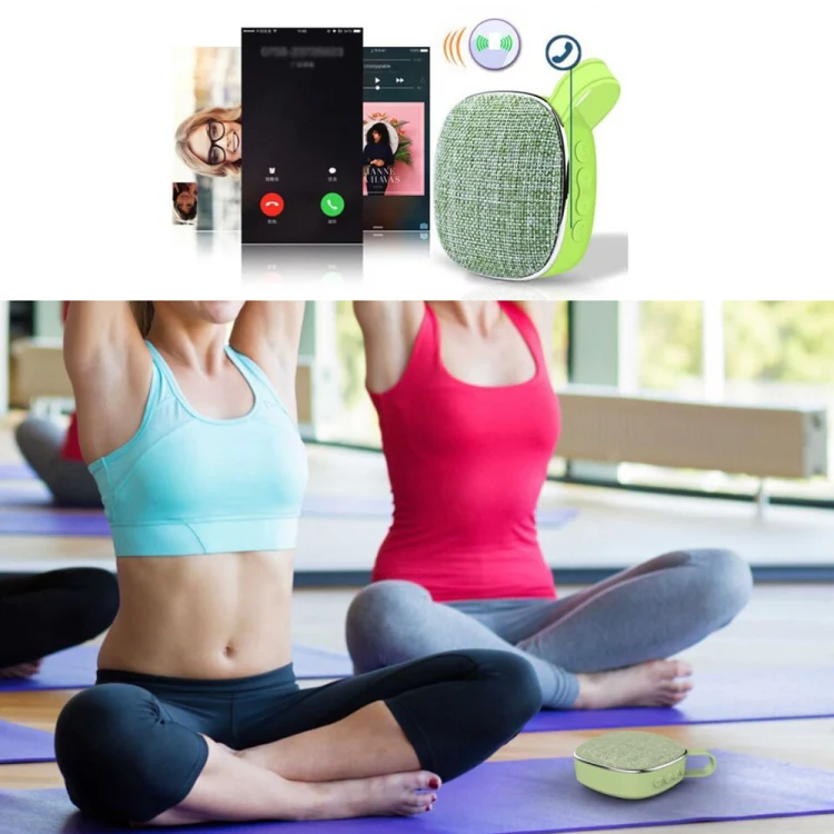 X25new Cloth Texture Square Portable Mini Bluetooth Speaker, Support Hands-free Call & TF Card & AUX(Grey) - Image 7