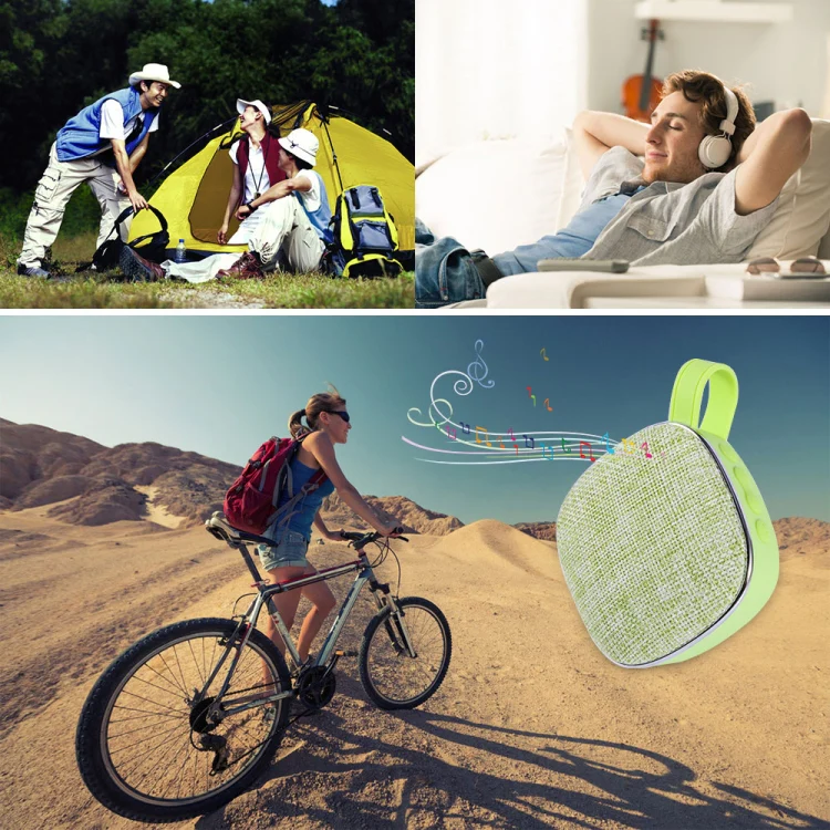 X25new Cloth Texture Square Portable Mini Bluetooth Speaker, Support Hands-free Call & TF Card & AUX(Grey) - Image 8