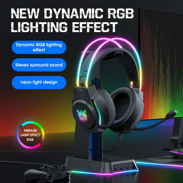 X26 USB+3.5mm RGB Wired Gaming Headset(Black) - Image 3