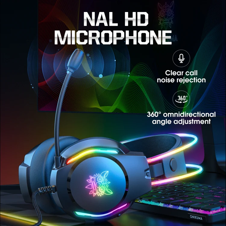 X26 USB+3.5mm RGB Wired Gaming Headset(Black) - Image 4